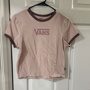 Vans Light Pink and Brown Tee